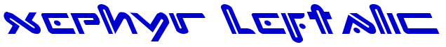 Xephyr Leftalic font